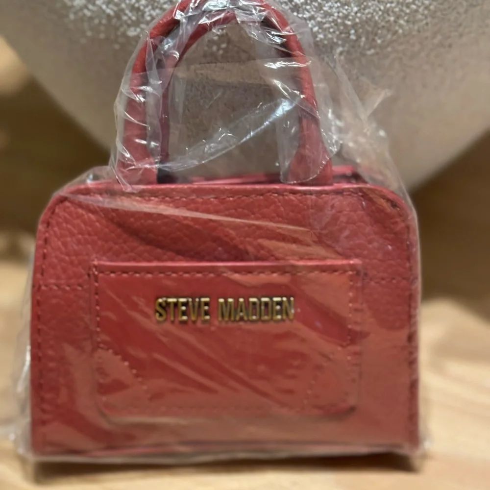 Steve Madden Mini Red Orange Bag - Picture 3 of 5
